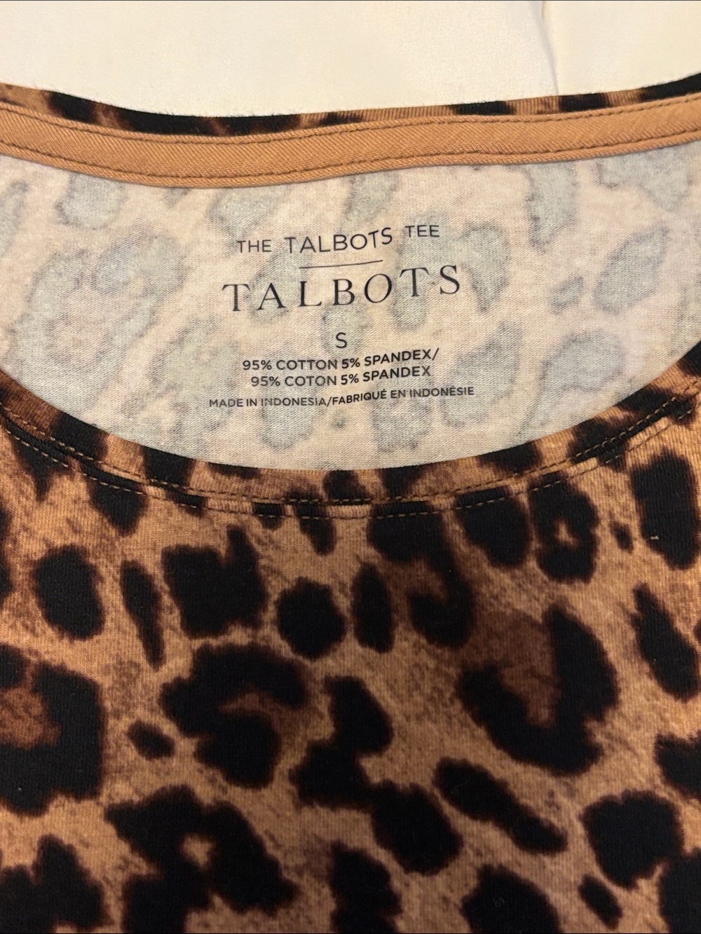 Talbots Leopard Print Long Sleeve Top - Picture 3 of 3
